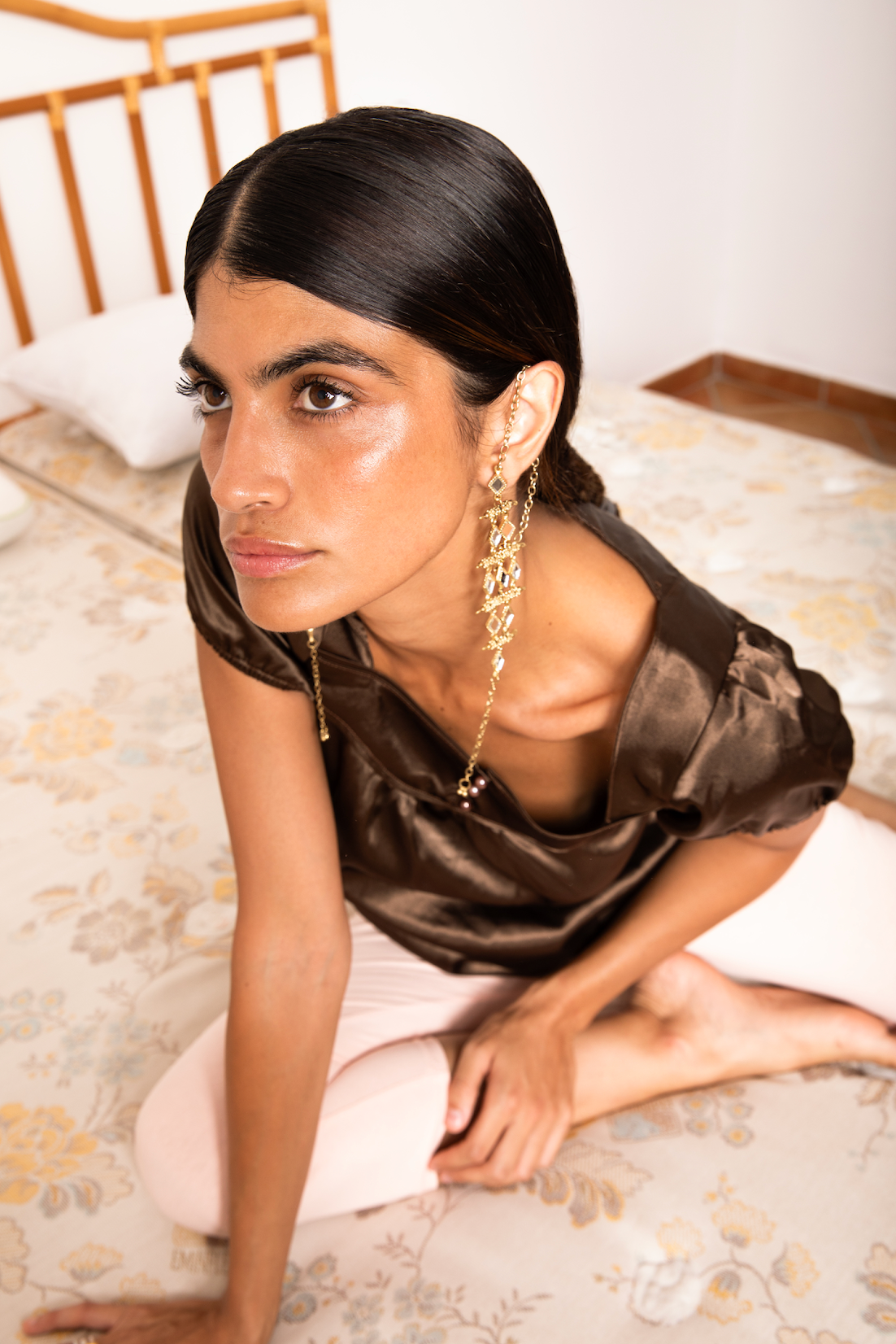 Rhombus Mirror Mono Earring
